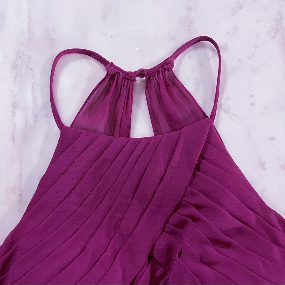 Azazie Halter Cocktail Bridesmaid Dress - Picture 13 of 14